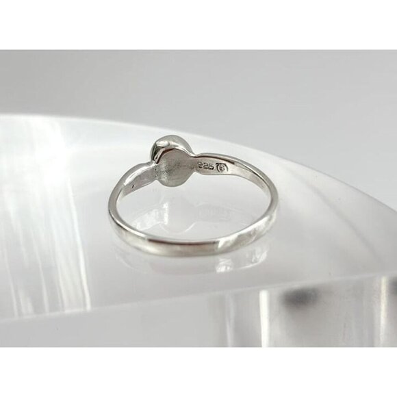 Minimalist Southwest Style Oval Turquoise Stone Vintage Ring - sz 6.5 - Picture 6 of 10